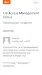 Mobile Screenshot of access.jiscinvolve.org