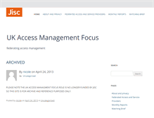 Tablet Screenshot of access.jiscinvolve.org