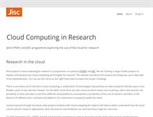 Tablet Screenshot of cloudresearch.jiscinvolve.org